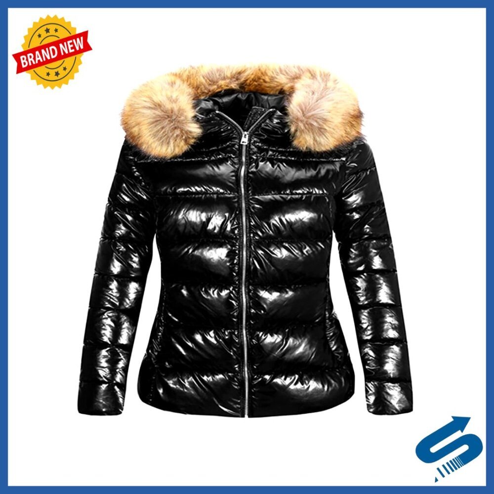 Plus Size Puffer Coat Hooded Winter Jacket Warm Thick Padded Outerwear